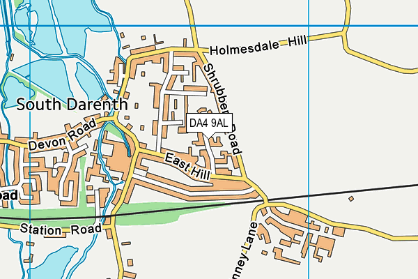 DA4 9AL map - OS VectorMap District (Ordnance Survey)