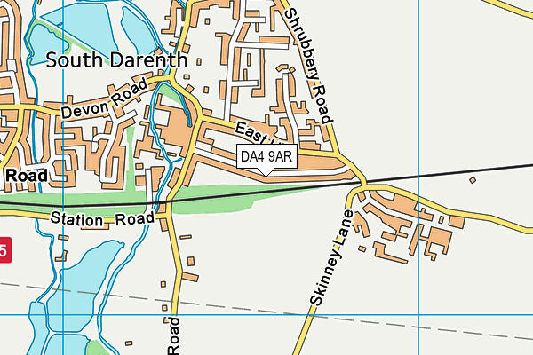 DA4 9AR map - OS VectorMap District (Ordnance Survey)
