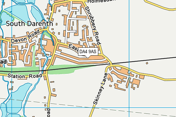 DA4 9AS map - OS VectorMap District (Ordnance Survey)