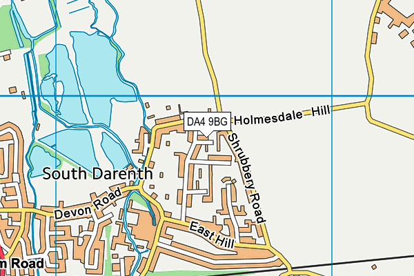 DA4 9BG map - OS VectorMap District (Ordnance Survey)