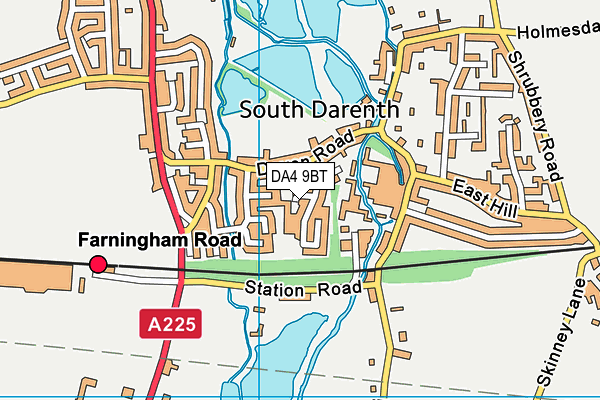 DA4 9BT map - OS VectorMap District (Ordnance Survey)