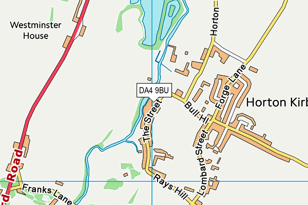 DA4 9BU map - OS VectorMap District (Ordnance Survey)