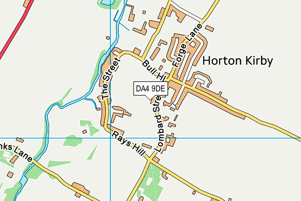 DA4 9DE map - OS VectorMap District (Ordnance Survey)