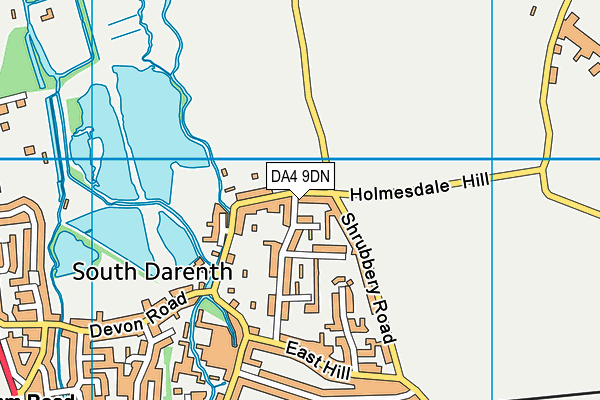 DA4 9DN map - OS VectorMap District (Ordnance Survey)