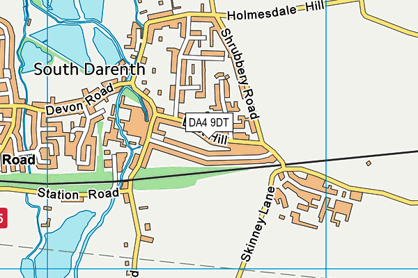 DA4 9DT map - OS VectorMap District (Ordnance Survey)