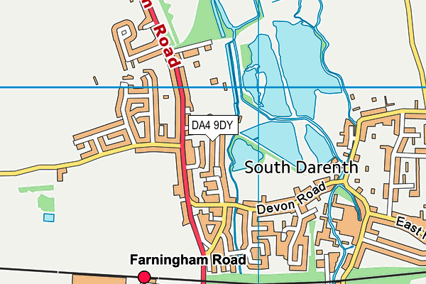 DA4 9DY map - OS VectorMap District (Ordnance Survey)