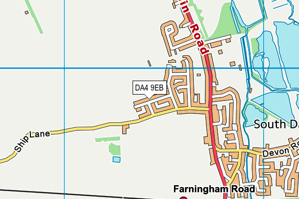 DA4 9EB map - OS VectorMap District (Ordnance Survey)