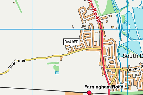 DA4 9ED map - OS VectorMap District (Ordnance Survey)
