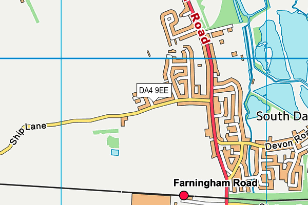 DA4 9EE map - OS VectorMap District (Ordnance Survey)