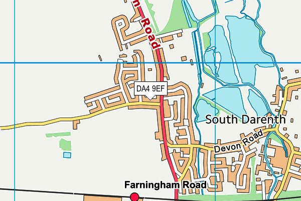 DA4 9EF map - OS VectorMap District (Ordnance Survey)