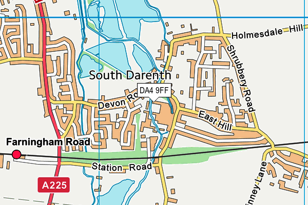 DA4 9FF map - OS VectorMap District (Ordnance Survey)
