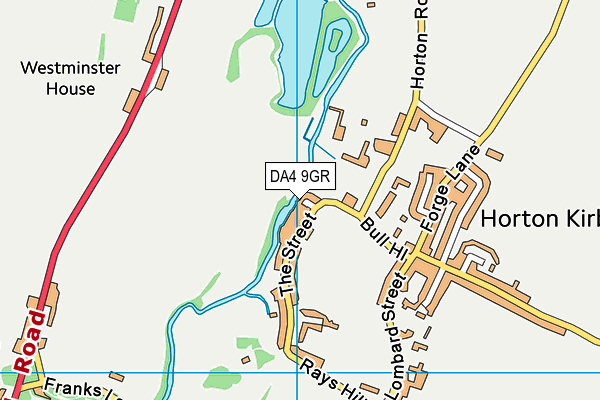 DA4 9GR map - OS VectorMap District (Ordnance Survey)