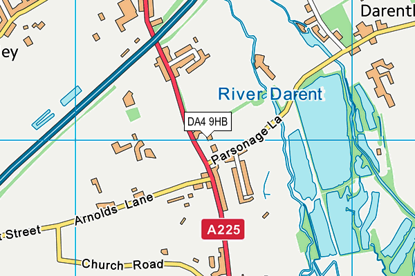 DA4 9HB map - OS VectorMap District (Ordnance Survey)