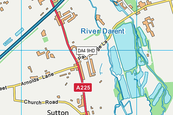 DA4 9HD map - OS VectorMap District (Ordnance Survey)
