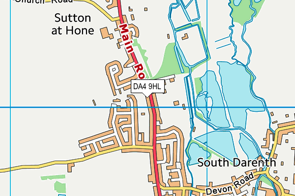 DA4 9HL map - OS VectorMap District (Ordnance Survey)
