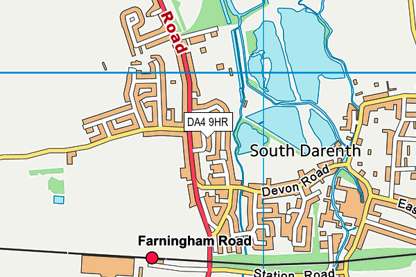 DA4 9HR map - OS VectorMap District (Ordnance Survey)