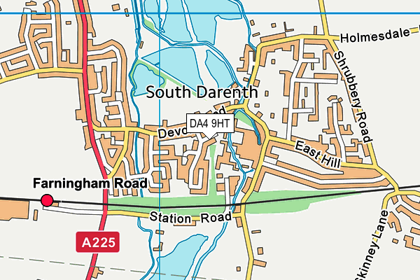 DA4 9HT map - OS VectorMap District (Ordnance Survey)