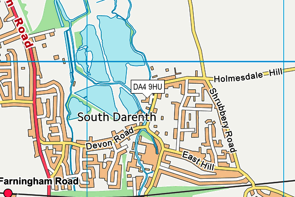 DA4 9HU map - OS VectorMap District (Ordnance Survey)