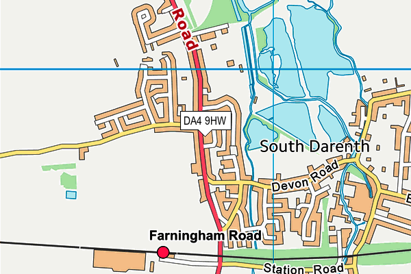 DA4 9HW map - OS VectorMap District (Ordnance Survey)