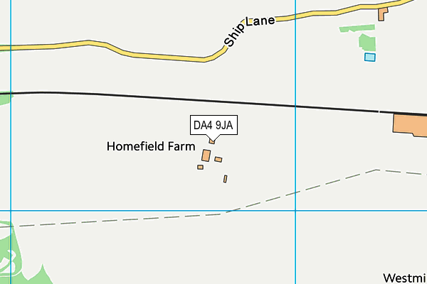 DA4 9JA map - OS VectorMap District (Ordnance Survey)