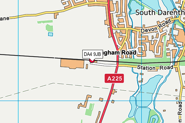 DA4 9JB map - OS VectorMap District (Ordnance Survey)