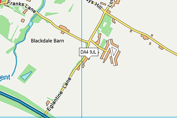 DA4 9JL map - OS VectorMap District (Ordnance Survey)