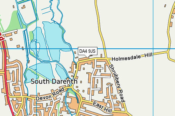 DA4 9JS map - OS VectorMap District (Ordnance Survey)