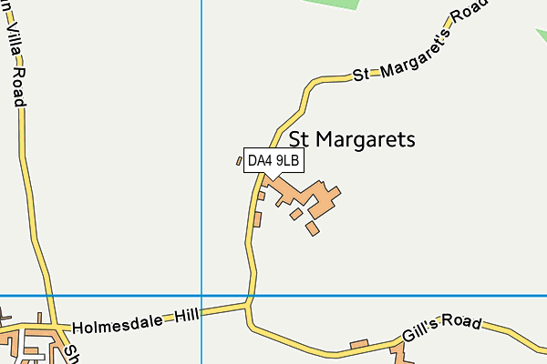 DA4 9LB map - OS VectorMap District (Ordnance Survey)