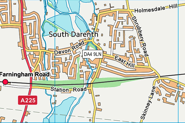 DA4 9LN map - OS VectorMap District (Ordnance Survey)
