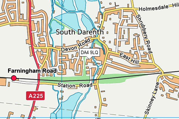 DA4 9LQ map - OS VectorMap District (Ordnance Survey)