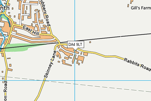 DA4 9LT map - OS VectorMap District (Ordnance Survey)