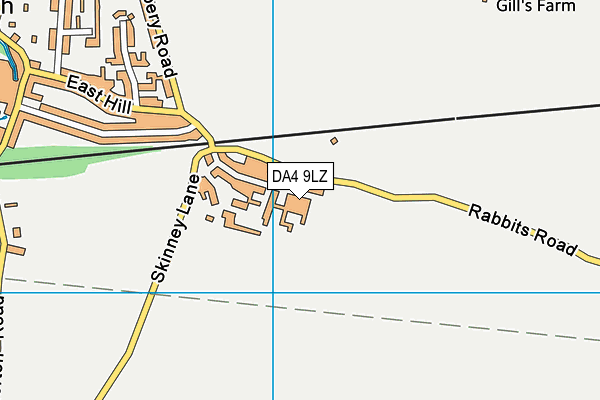 DA4 9LZ map - OS VectorMap District (Ordnance Survey)