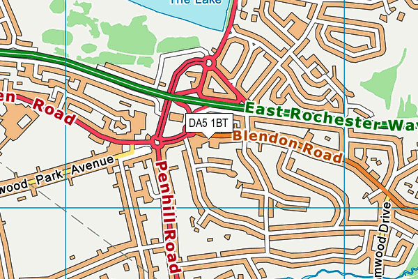 DA5 1BT map - OS VectorMap District (Ordnance Survey)