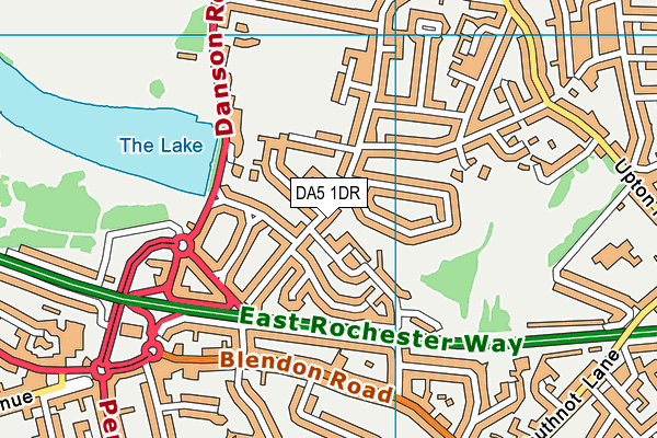DA5 1DR map - OS VectorMap District (Ordnance Survey)