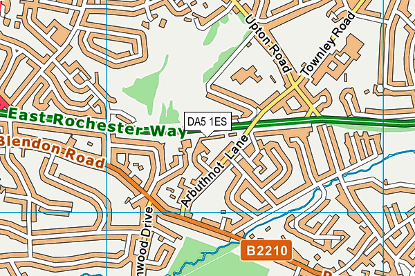 DA5 1ES map - OS VectorMap District (Ordnance Survey)