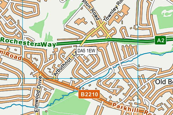 DA5 1EW map - OS VectorMap District (Ordnance Survey)