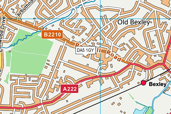 DA5 1GY map - OS VectorMap District (Ordnance Survey)