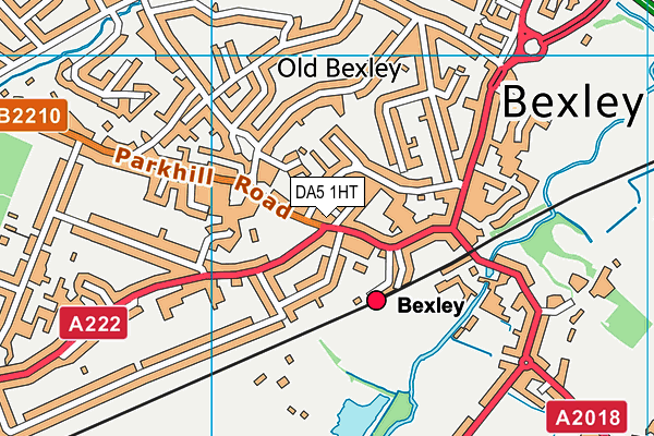 DA5 1HT map - OS VectorMap District (Ordnance Survey)