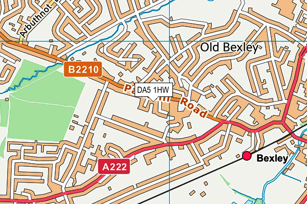 DA5 1HW map - OS VectorMap District (Ordnance Survey)
