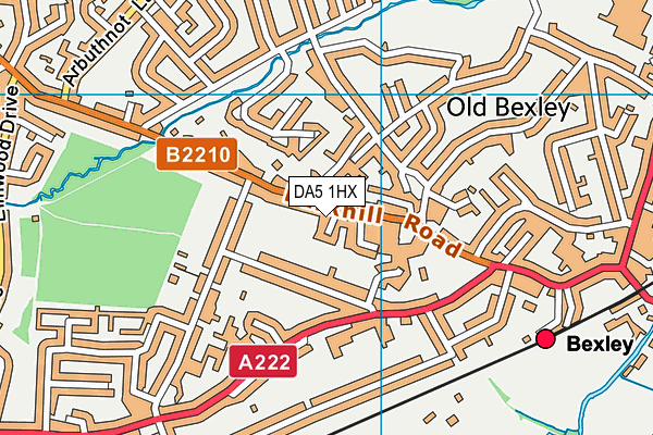 St Johns Church Hall map (DA5 1HX) - OS VectorMap District (Ordnance Survey)