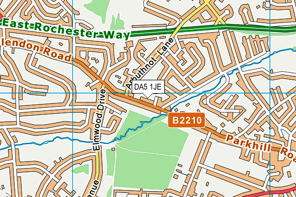 DA5 1JE map - OS VectorMap District (Ordnance Survey)