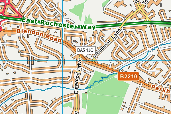 DA5 1JQ map - OS VectorMap District (Ordnance Survey)