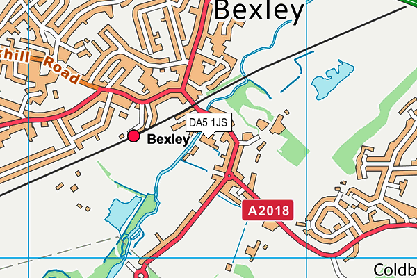 DA5 1JS map - OS VectorMap District (Ordnance Survey)