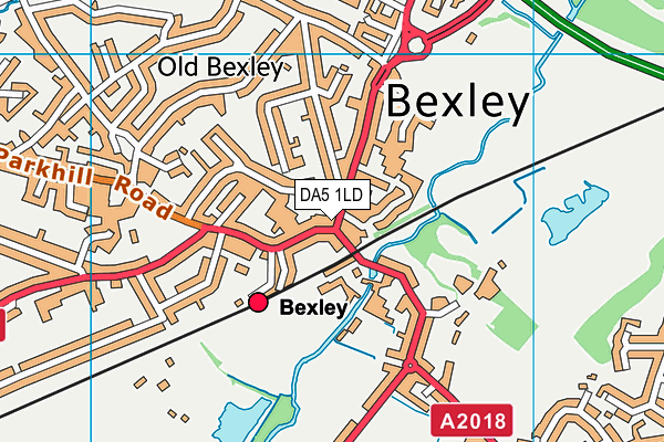 DA5 1LD map - OS VectorMap District (Ordnance Survey)