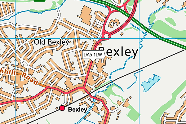 Better Gym (Bexley) (Closed) map (DA5 1LW) - OS VectorMap District (Ordnance Survey)