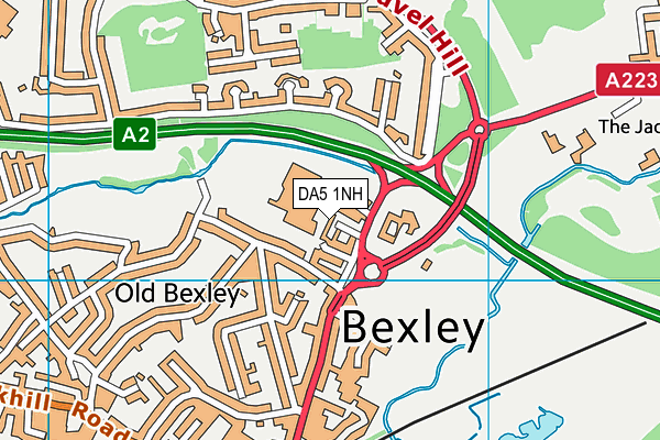 DA5 1NH map - OS VectorMap District (Ordnance Survey)