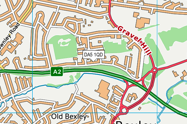 DA5 1QD map - OS VectorMap District (Ordnance Survey)