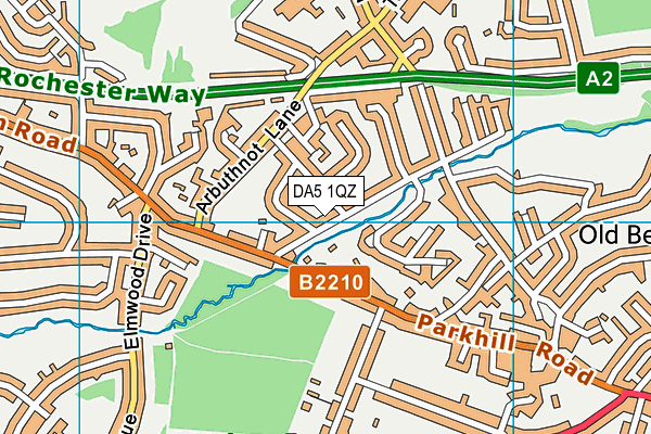 DA5 1QZ map - OS VectorMap District (Ordnance Survey)