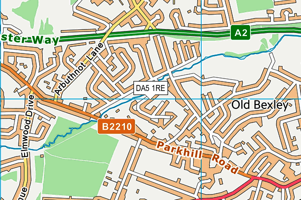 DA5 1RE map - OS VectorMap District (Ordnance Survey)