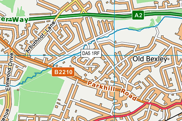 DA5 1RF map - OS VectorMap District (Ordnance Survey)